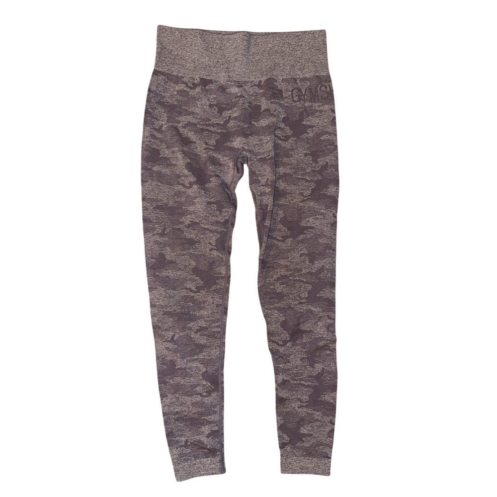 Gymshark Adapt Camo Seamless Leggings Womens S Purple‎ Good Ruched High Waisted